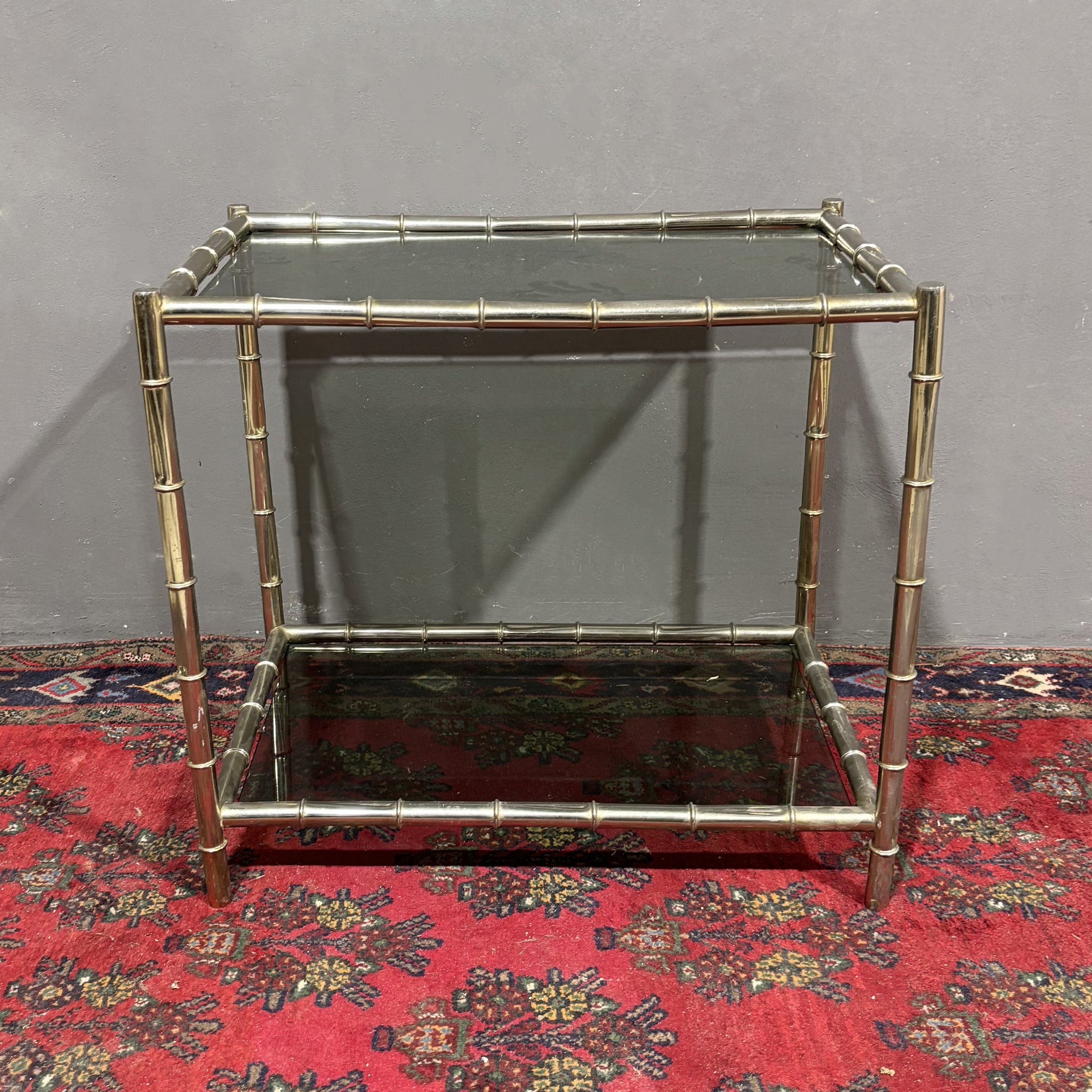 Tavolino"faux bamboo" di design anni '70 - Vassallo Antiques Antiquariato Online