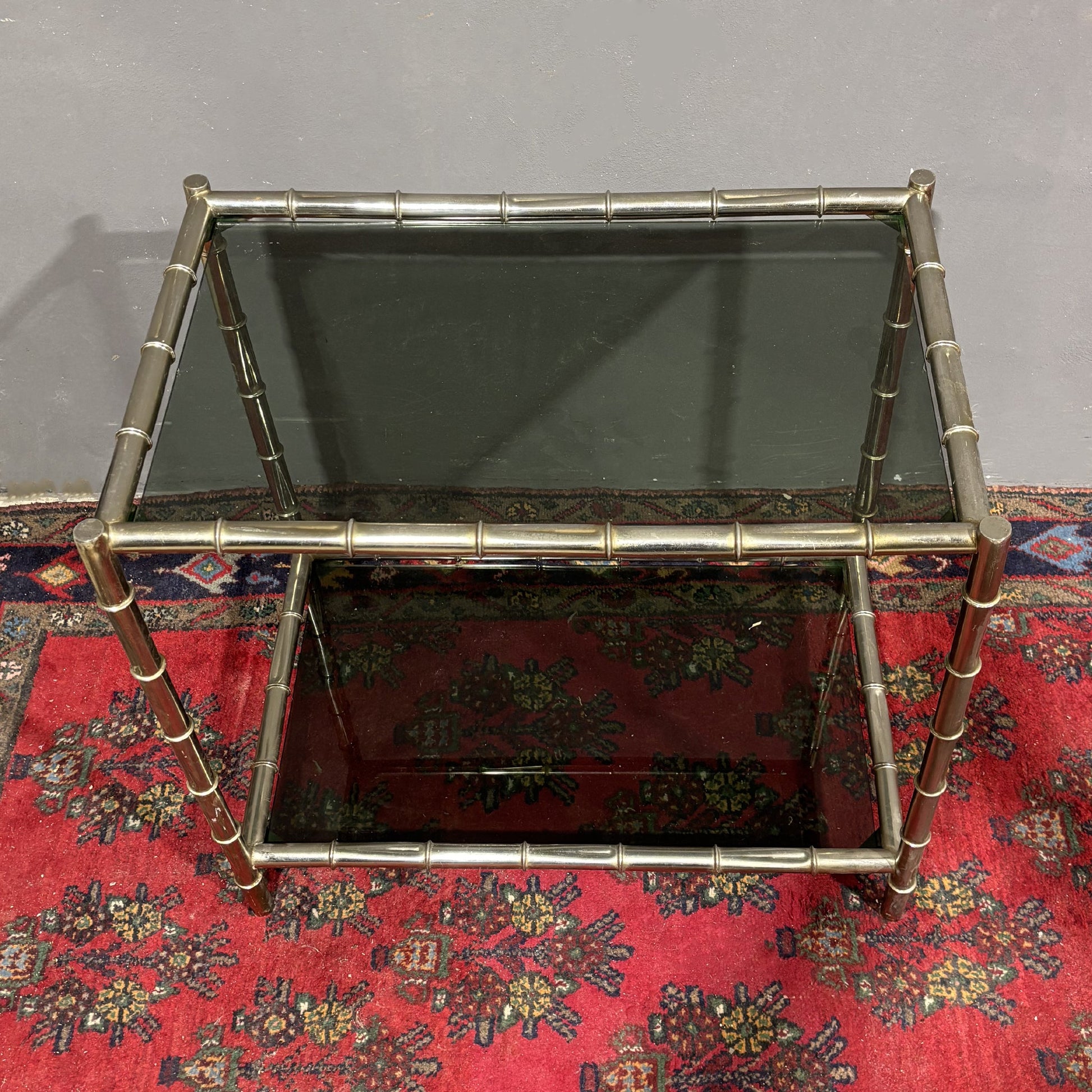 Tavolino"faux bamboo" di design anni '70 - Vassallo Antiques Antiquariato Online