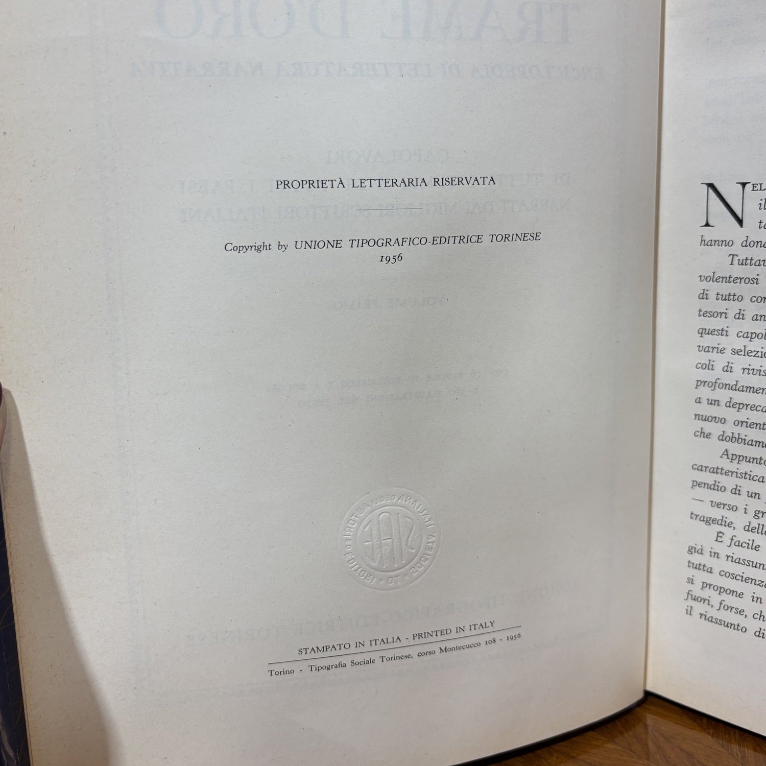 Trame d'oro, Enciclopedia di letteratura narrativa - Utet - 1956 - Vassallo Antiques Antiquariato Online