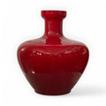 Vaso di design in vetro di Murano rosso rubino - Vassallo Antiques Antiquariato Online