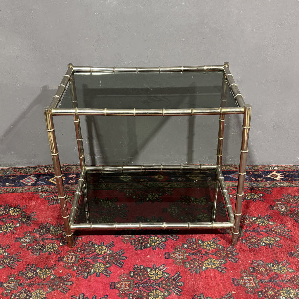 Tavolino"faux bamboo" di design anni '70