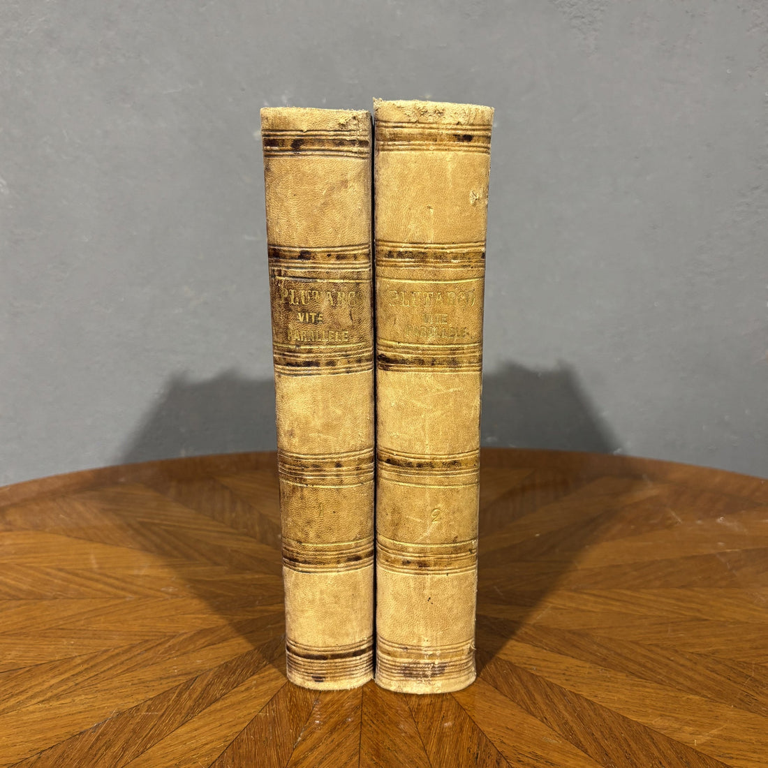 Vite Parallele, Plutarco - Versione di Girolamo Pompei 1870 - Vassallo Antiques Antiquariato Online