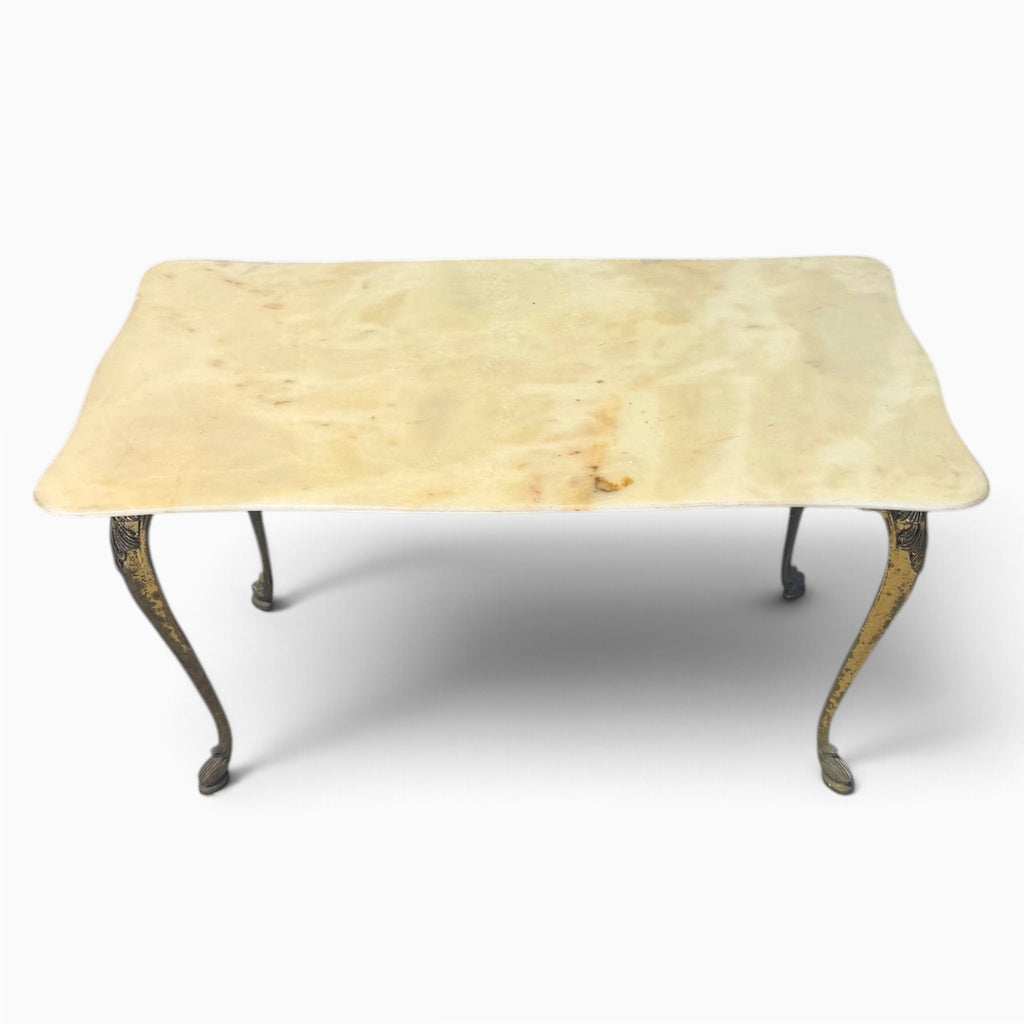 Tavolino da salotto XX secolo con piano in marmo