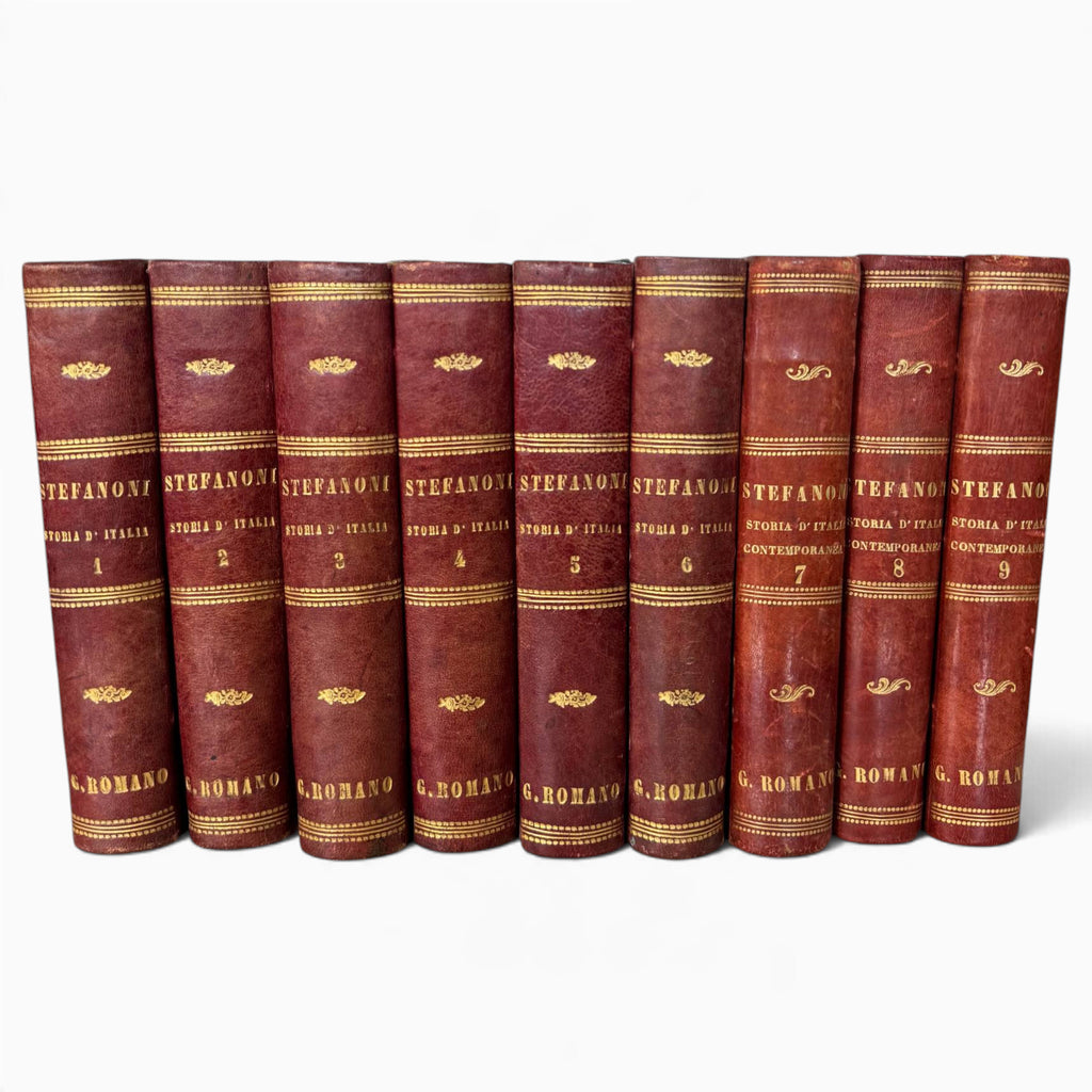 Collana "Storia d'Italia narrata al popolo" di Luigi Stefanoni, 1882, edita da Perino