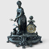 Importante Orologio da Tavolo con Allegoria Marina in Antimonio