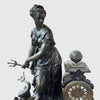 Importante Orologio da Tavolo con Allegoria Marina in Antimonio