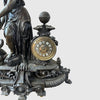 Importante Orologio da Tavolo con Allegoria Marina in Antimonio
