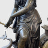 Importante Orologio da Tavolo con Allegoria Marina in Antimonio