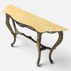 Console in legno dorato e piano in marmo XX secolo
