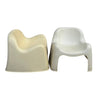 Set di due sedie "Toga" disegnate da Sergio Mazza per Artemide in stile Space Age