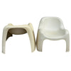 Set di due sedie "Toga" disegnate da Sergio Mazza per Artemide in stile Space Age