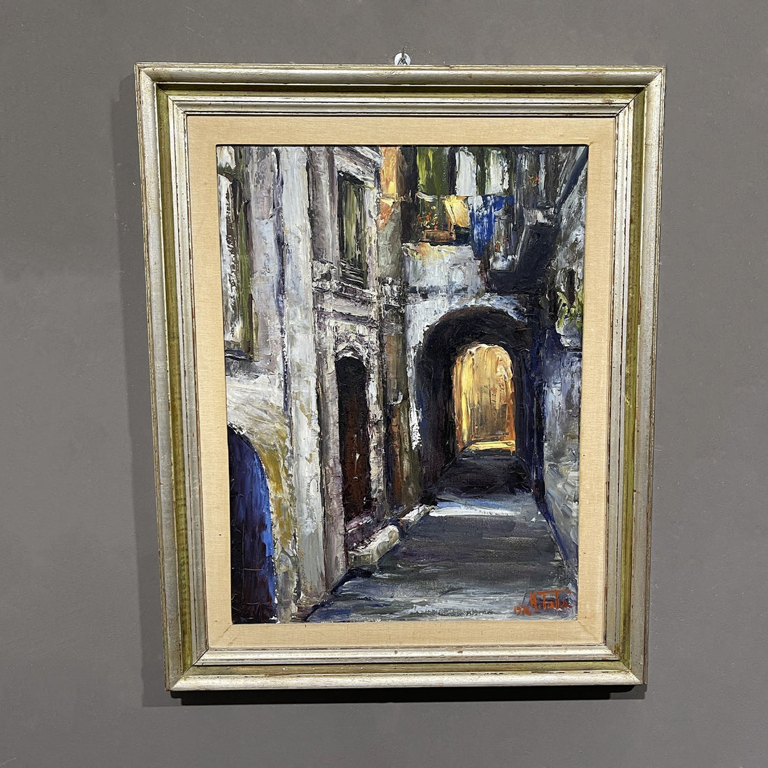 Dipinto Salerno Vicolo Lavina N.Tota - Vassallo Antiques Antiquariato Online