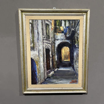 Dipinto Salerno Vicolo Lavina N.Tota - Vassallo Antiques Antiquariato Online