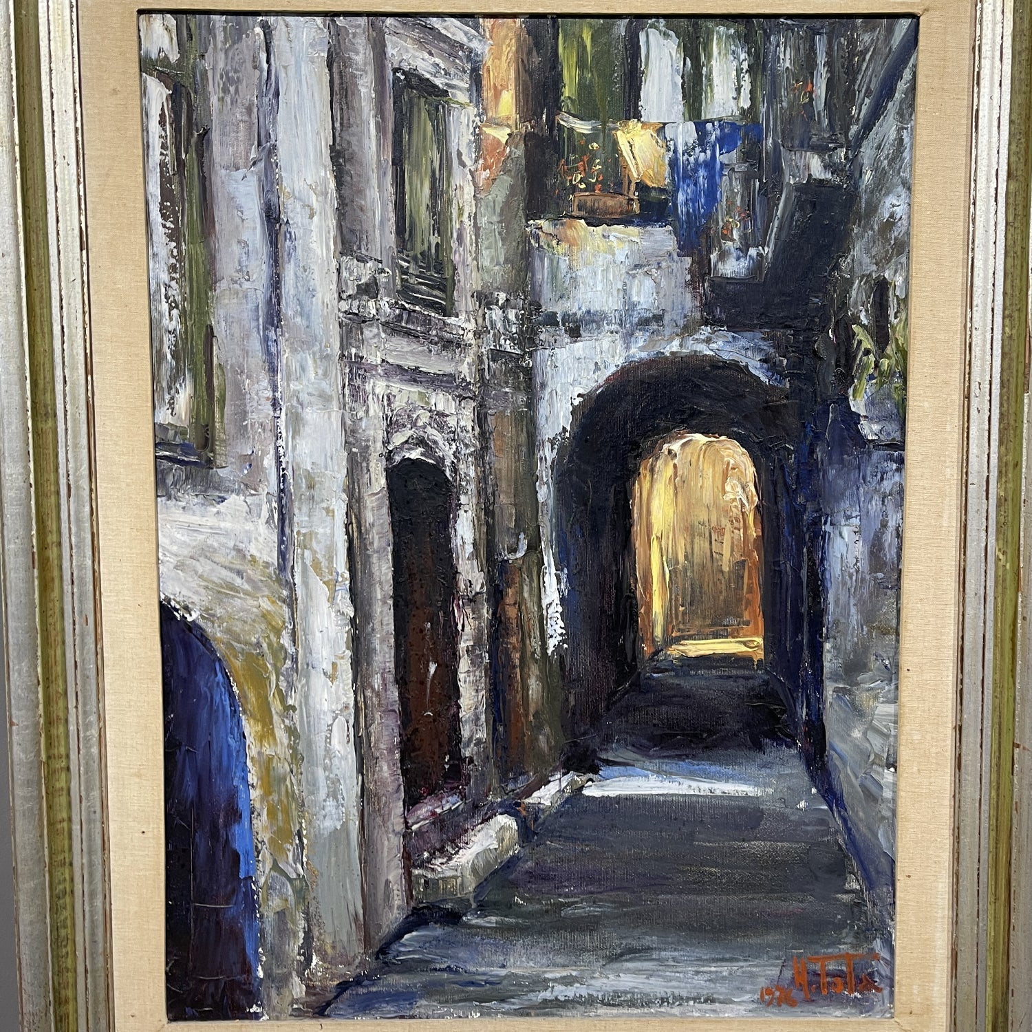 Dipinto Salerno Vicolo Lavina N.Tota - Vassallo Antiques Antiquariato Online